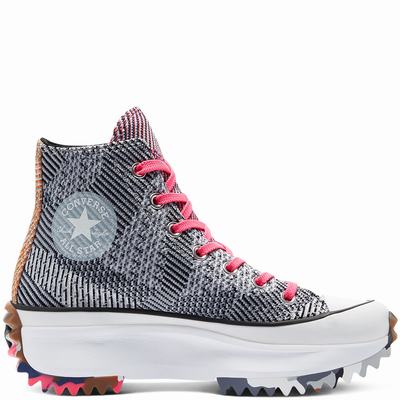 Férfi Converse Knit Mashup Run Star Hike Magasszárú Cipő CO4609857 Kék